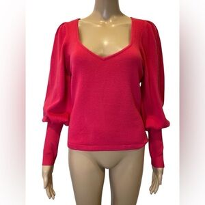 French Connection Square Neck Bishop Sleeves pullover size L